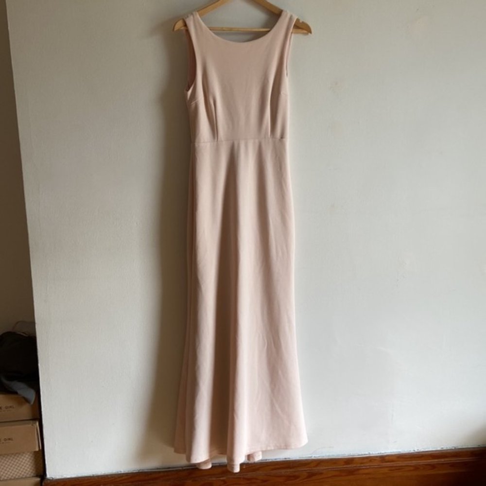 Lulus maxi scoop back form fitted dusty pink dress - Picture 2 of 11
